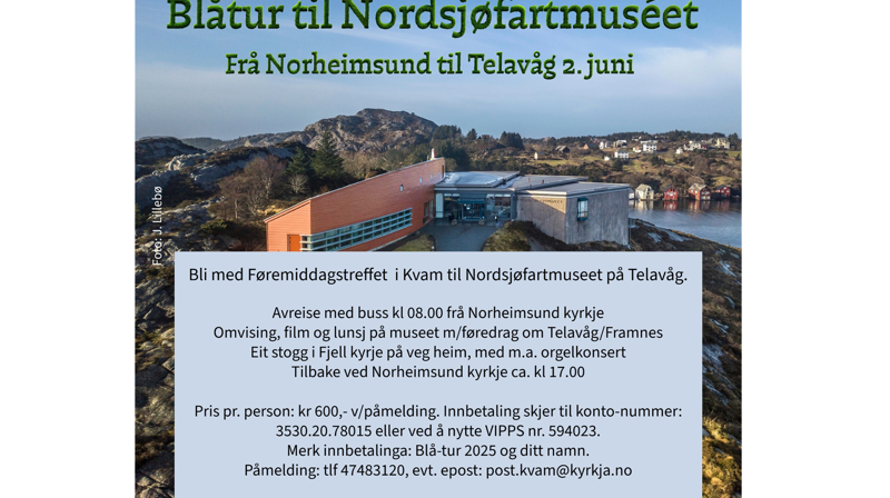 Blåtur til Nordsjøfartmuséet 2. juni (Påmelding innan 20. mai)