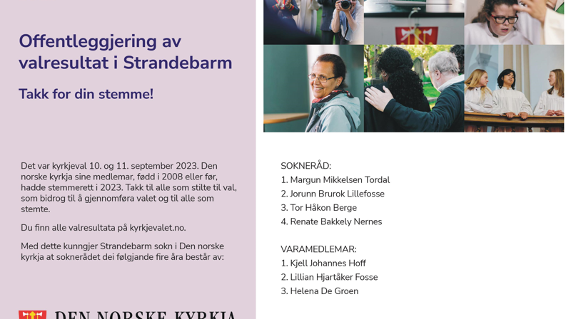 Det nye soknerådet i Strandebarm er klart!