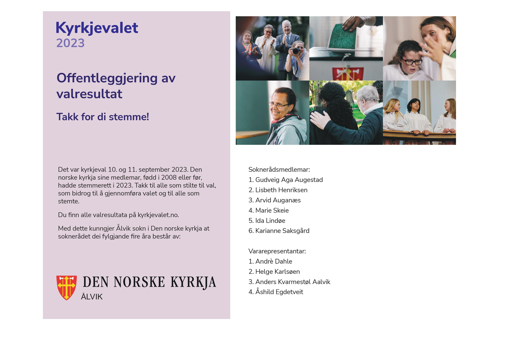 Det nye soknerådet i Ålvik er klart!