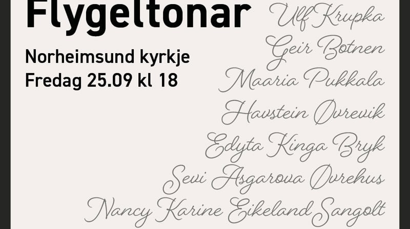 Flygelkonsert til inntekt for nytt flygel i Norheimsund kyrkje