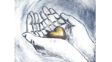 Teikning: Mirjam Eide Gravdal. "Du gav meg hjartet ditt"