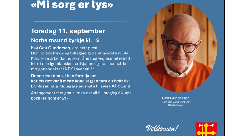 Temakveld med Geir Gundersen i Norheimsund kyrkje 11.09.