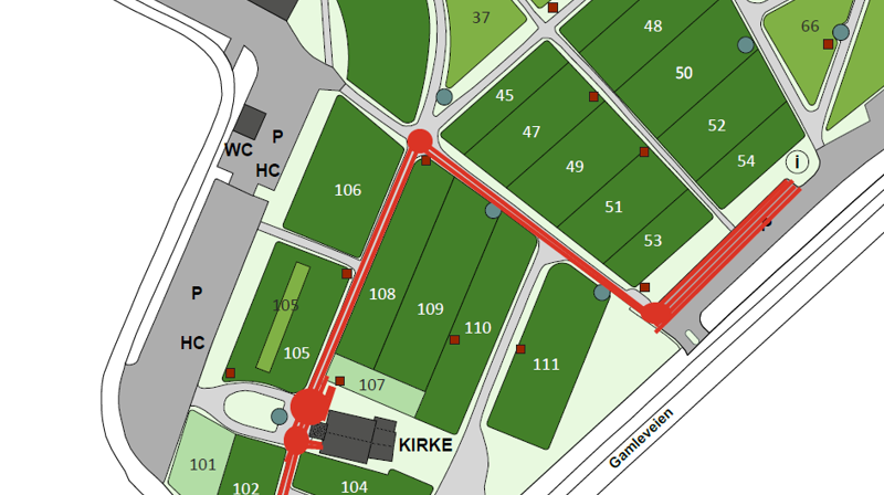 Informasjon til besøkende ved Lørenskog kirke