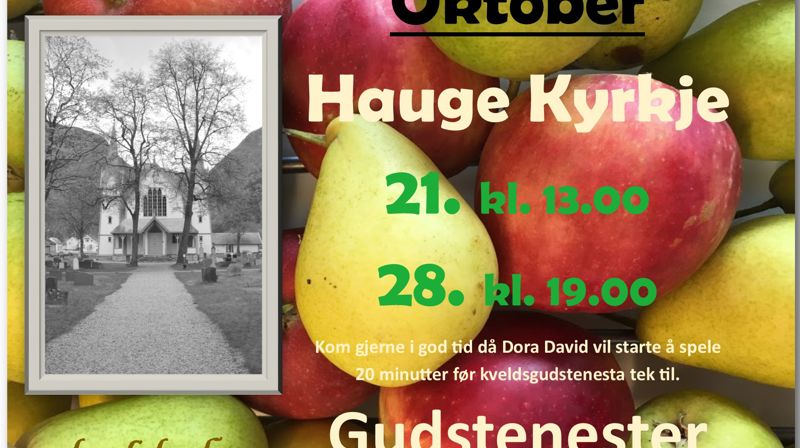 Velkommen til gudstenester i oktober