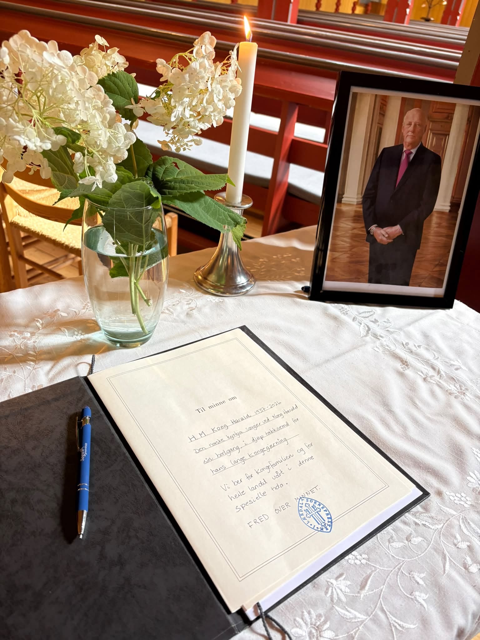 I sorg og takksemd markerer vi H.M. Kong Harald sin bortgang
