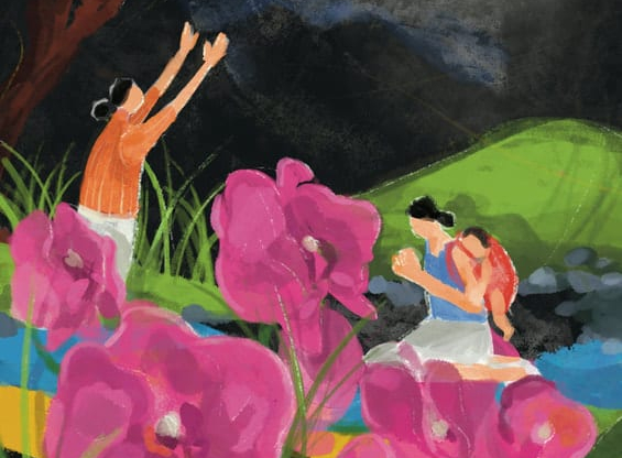 Bilde av maleri brukt på årets utdelingsagenda. 