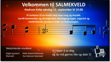 15. september blir det salmekveld i Hedrum kirke.