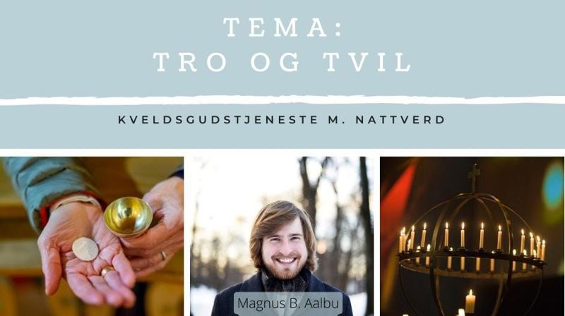 Magnus B. Aalbu er gjest på påfyllgudstjenesten i Larvik kirke.