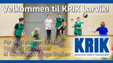 Velkommen til KRIK Larvik i Fagerlihallen.