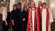 Fr.v. Anne Marit Ådland, Anne Marie Sandstad, Sigrid Kobro Stensrød, Anastasiya Bazhenova, Clas Huseby, Jan Otto Myrseth, Sølvi Kristin Lewin og Tonje Røgeberg.