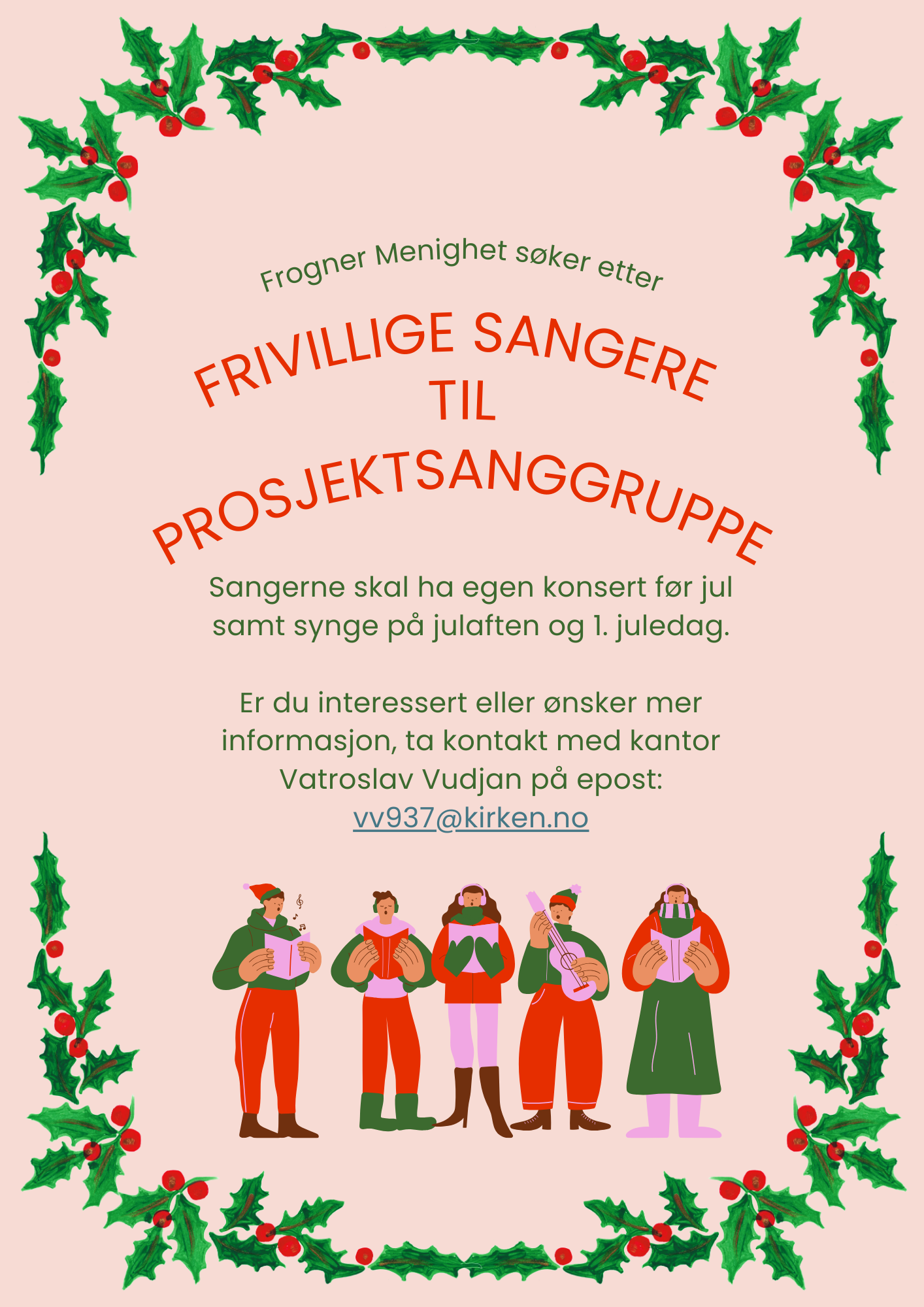 Frogner Menighet søker sangere til prosjektsanggruppe!