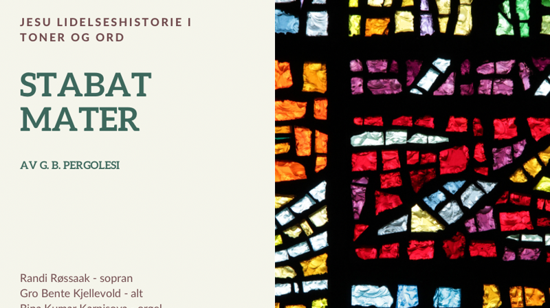 Fredag 7. april kl. 18.00 – PERGOLESI STABAT MATER