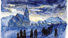 Karl Erik Harrs illustrajon fra "Lyset i mørketida" utgitt i samarbeid med Trygve Hoff