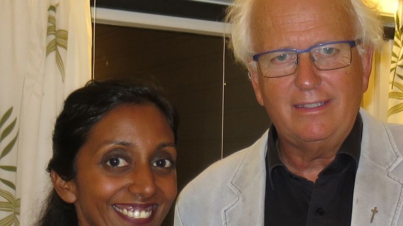 Eivind Skeie og kantor Beena Karpisova