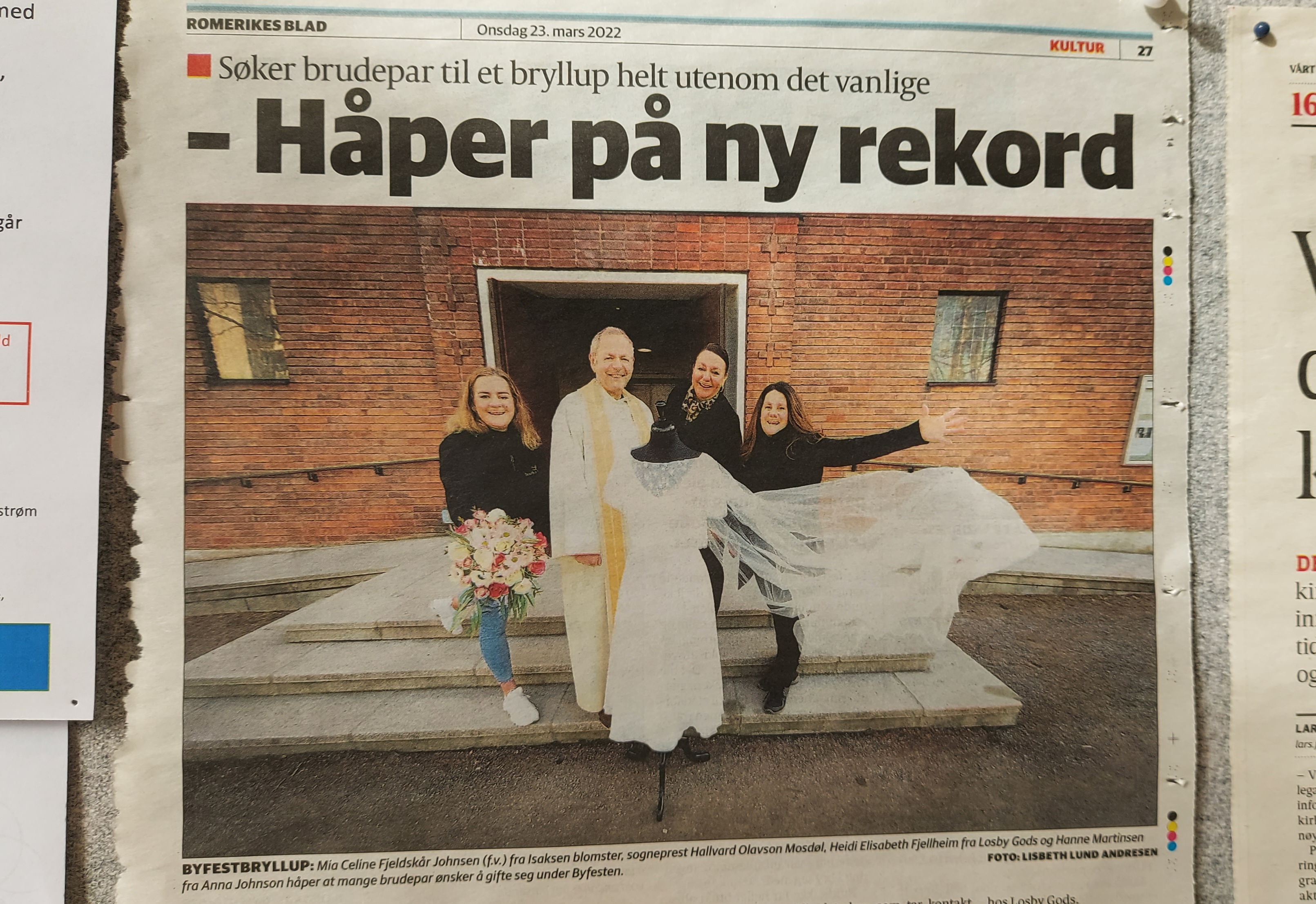 Faksimile fra Romerike Blad 23.mars 2022 