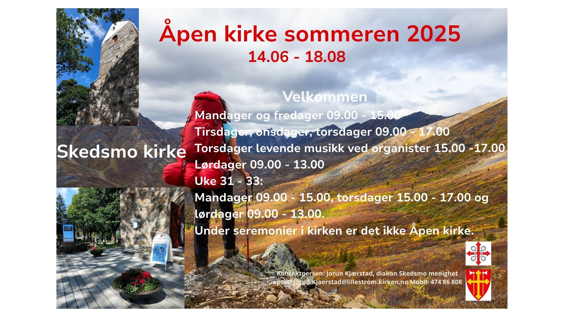 Åpen kirke sommeren 2025