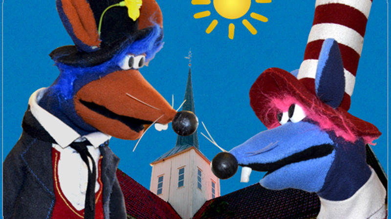 Bilde av dukkene Fredo og Vesle som er kirkerotter