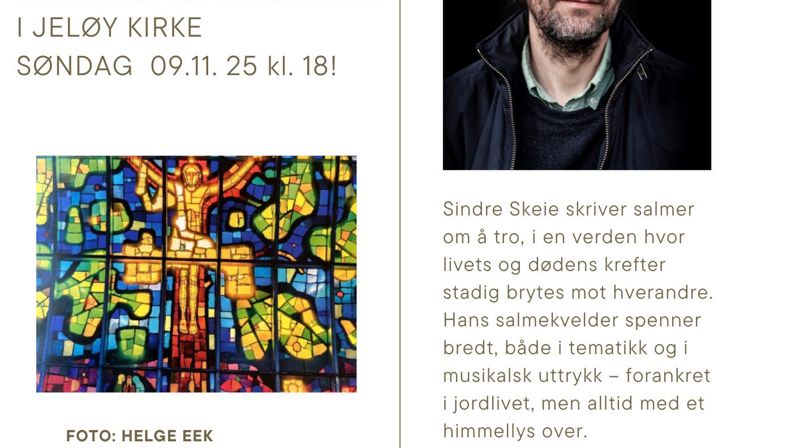Salmekveld i Jeløy kirke søndag 9. nov. kl. 18.00