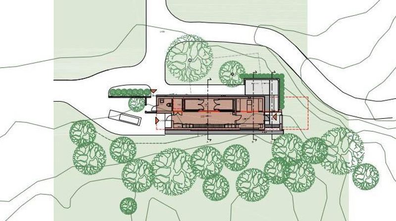 Plantegning for Nesodden kirkes nye bårerom