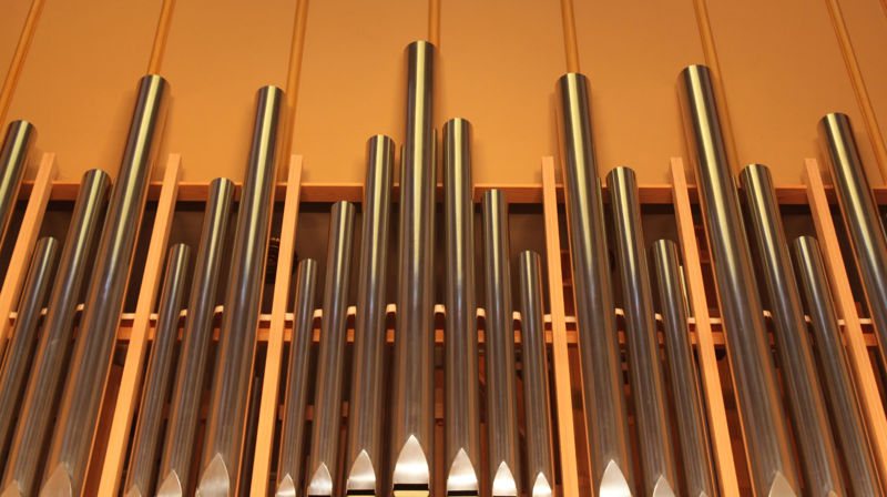 Pipene i kirkeorgelet i Tingnes kirke