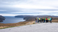 LANG VANDRING: Konfirmasjonsåret startet med pilgrimsvandring til Nordkapp i september. Lørdag avsluttes året med gudstjenester