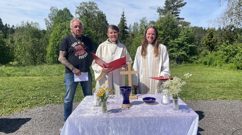 Friluftsgudstjeneste på Kirkebakken Kristi Himmelfartsdag