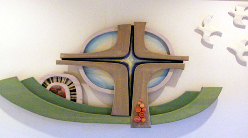 Dekorasjon fra storsalen i Orkdal menighetshus