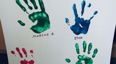 Håndavtrykk til noen av konfirmantene