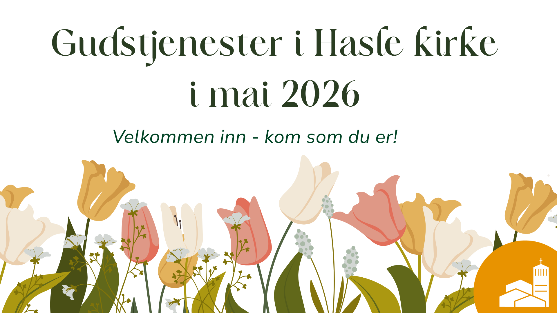 Gudstjenester i mai 2026