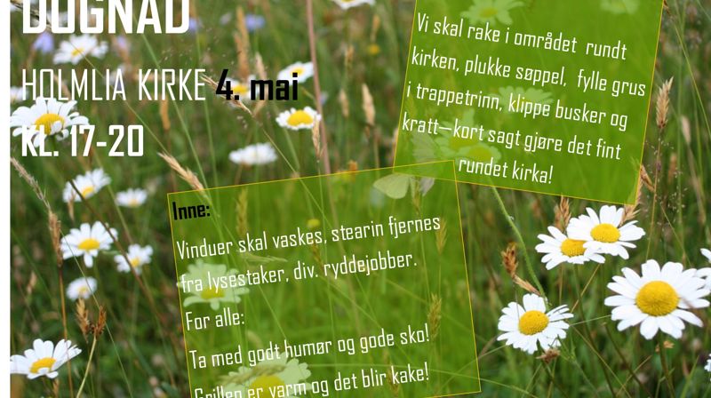 Vårdugnad torsdag 4. mai