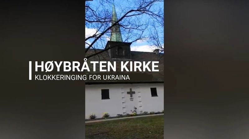 Klokkeringing for Ukraina og åpen kirke søndag 13.mars kl. 13