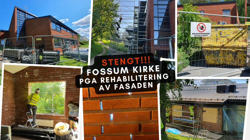 Informasjon om rehabilitering av Fossum kirke