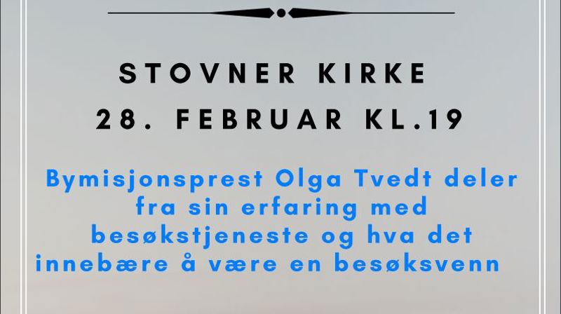 Inspirasjonskveld for besøkstjeneste 28.feb. kl.19