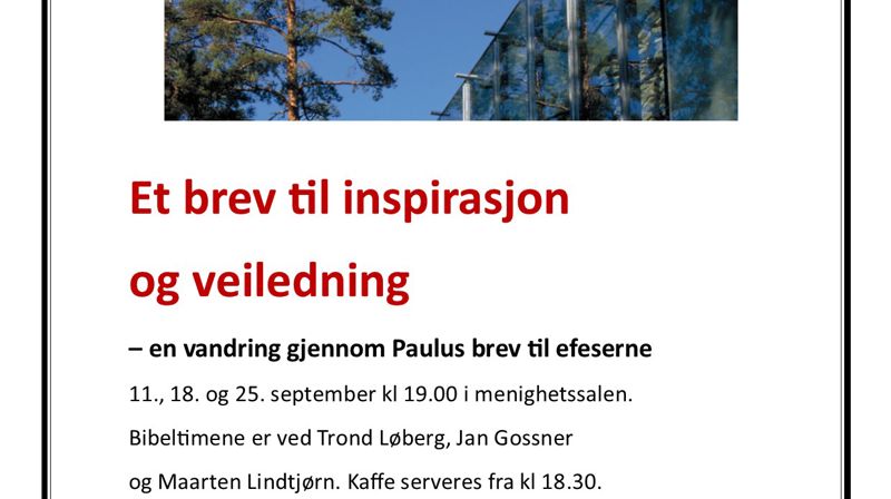 Bibeltimer høsten 2019