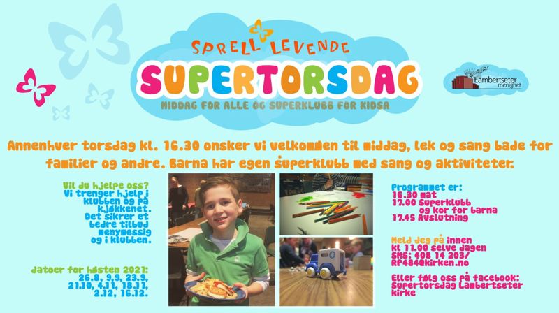 Supertorsdag - middag for alle