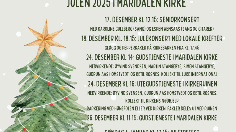 Julen 2025 i Maridalen kirke
