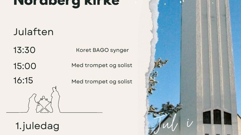 Velkommen til julegudstjeneste i Nordberg kirke!