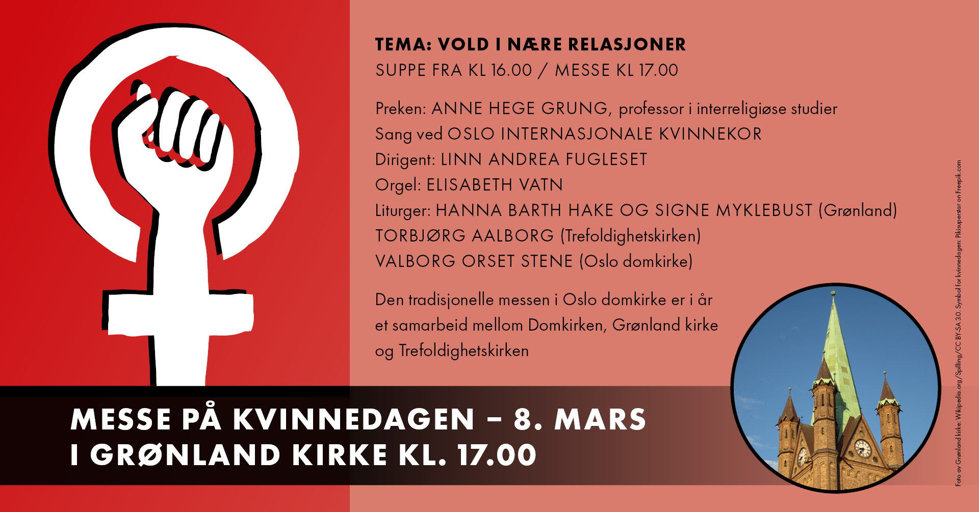 Messe på kvinnedagen i Grønland kirke