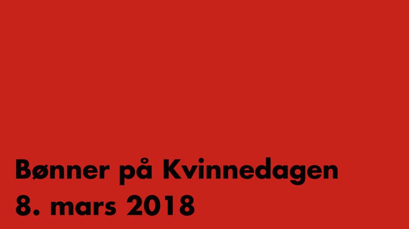 Bønner på Kvinnedagen 2018