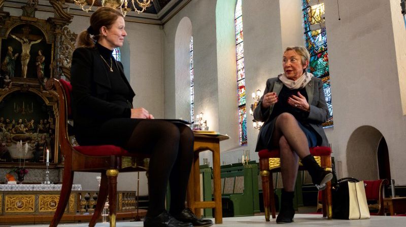 Fra samtalen «Open up – thinking and believing». Foto: Munch design