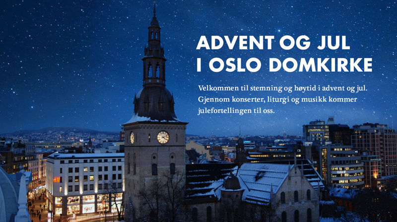 Program for advents- og juletiden i Oslo domkirke