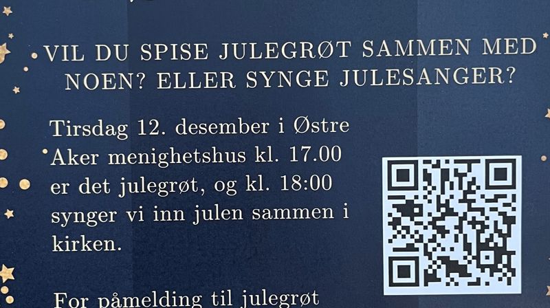 Julegrøt og julesang i Østre Aker