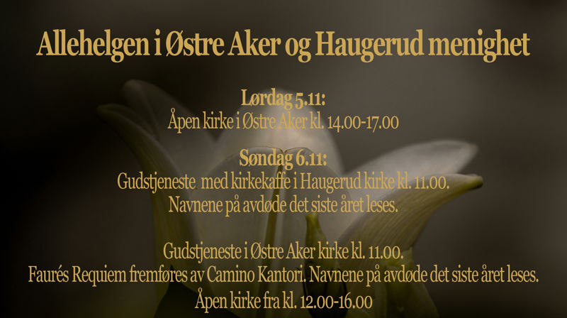 Allehelgen i Østre Aker og Haugerud