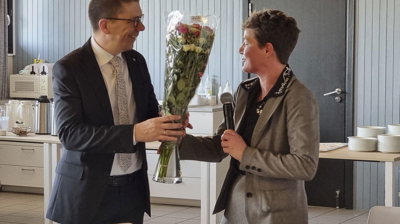 Blomster fra leder i menighetsrådet, Eli Solberg