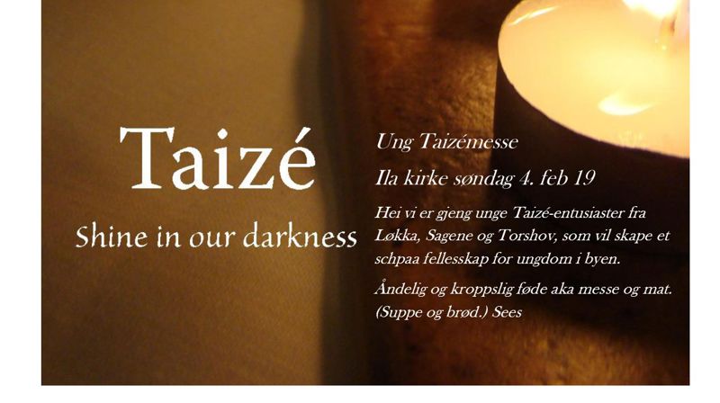 Ung Taizémesse Ila kirke søndag 4. februar kl. 19