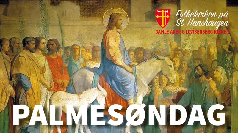 Fra maleri av Hippolyte Flandrin (1809–1864) "Jesu inntog i Jerusalem på palmesøndag"