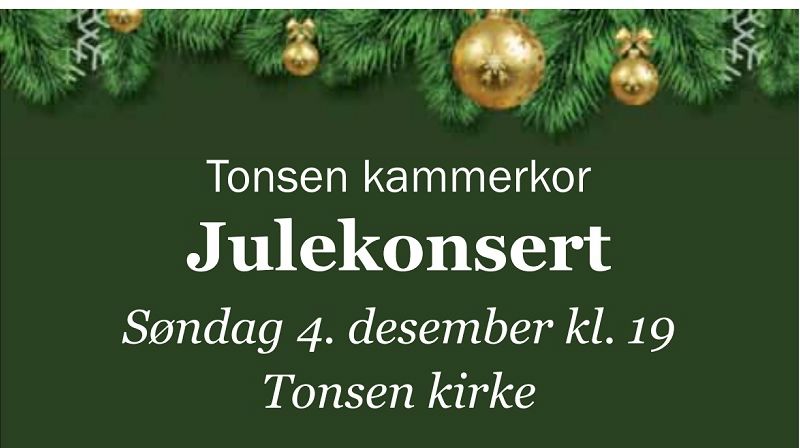 Julekonsert med kammerkoret 4. desember kl 19
