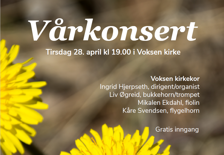 Vårkonsert med Voksen kirkekor