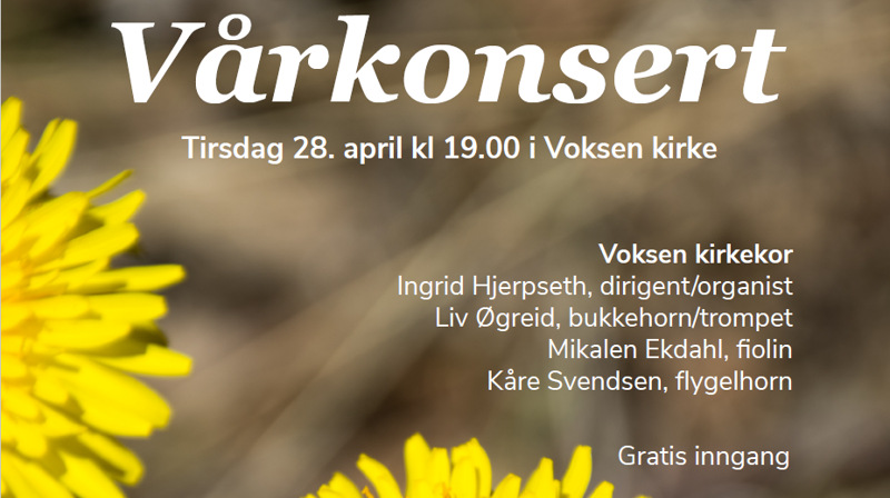 Vårkonsert med Voksen kirkekor