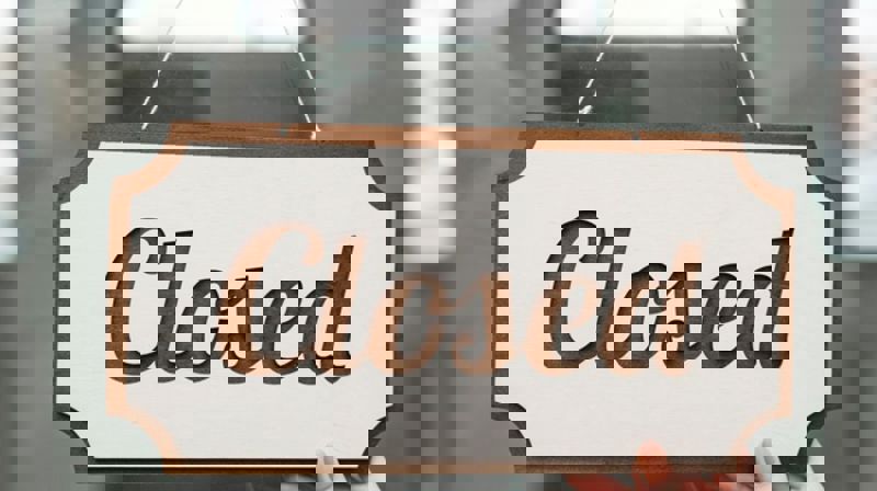 Vi holder stengt mandag og tirsdag